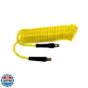 Interstate Pneumatics HR54-025 Yellow Polyurethane Recoil Hose 1/4 Inch x 25