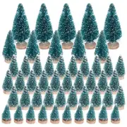 50PCS Miniature Artificial Christmas Tree Small Snow Frost Trees Pine Trees1336