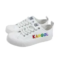 在飛比找momo購物網優惠-【KANGOL】KANGOL 休閒鞋 帆布鞋 女鞋 白色 彩