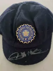 Harbhajan Singh Signed Replica India Cricket Test Cap Virat Kohli