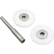 Two 7/8" Nylon Buffing Wheels With Mandrel Jewelry Repair Tools 1/8" Shank