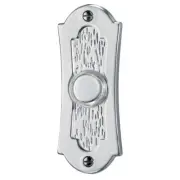 NuTone PB27LSN Flat Satin Nickel Lighted Push Button Doorbell Traditional Look