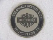 Cherohala Skyway H-D Tellico Plains TN Harley Davidson Dealer 1 1/2" Oil Dip Dot