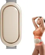 Rechargeable Lazy Abdominal Slimming Machine, Wireless Slimming Belt Abdominal Massager For Women With Adjustable Vibration, 9 Levels Of Intensity, 3 Levels Of Heating (Beige)