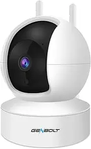 [Auto Tracking] Home Security Camera WiFi, GENBOLT Indoor Baby Monitor Surveillance Camera with Humanoid Detection, Nanny Pet Cam with Auto Cruise,1080P Loop Recording with Audio Baby Cry Alarm (2024)