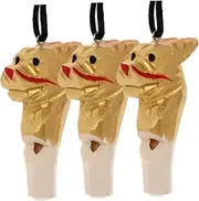 BRIGHTFUFU 3Pcs Animal Whistle for Educational Necklace with Lanyard Skin Friendly Design for Playtime and Imaginative Fun
