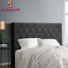 Artiss Bed Frame DOUBLE Size Bed Head Headboard Bedhead Base Fabric Charcoal