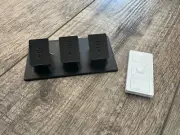 Remote Stand for Lutron Caseta Pico Remote - Triple Pedestal -3D Printed - Black