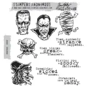 CMS307 Tim Holtz Cling Stamps 7"X8.5"-Monstrous