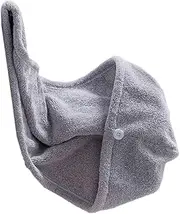 HAPINARY Quick Drying Hair Cap Absorbent Hair Drying Towel Wrap for Dry Hair Hair Drying Cap Grey