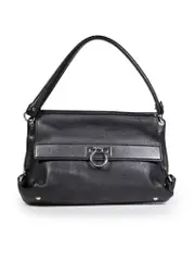 Black Leather Flap Bag