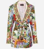 [Etro] Etro Floral silk wrap jacket AU 12 multicoloured