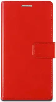 For Samsung Galaxy S24 FE Wallet Case with Card holder RED Cover