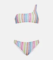 [Missoni] Missoni Zigzag one-shoulder bikini UK 12 multicoloured