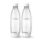 2 Pack 1L SodaStream Fuse White Bottles Dishwasher Safe Carbonating Sparkling*