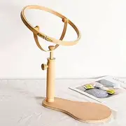 Embroidery Stand, Adjustable Rotated Cross Stitch Stand Lap with 9.4 Inch Round Wood Hoops, for Cross Stitch Needlework Art Craft Sewing/453