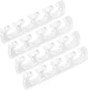 TOGEVAL 2pairs Silicone Gel Toe Separators for Pedicure Reusable Finger Dividers for Nail Care Soft Gentle Foot Tools for Men and Women for Home Salon Use