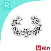 Seven Flower band Sterling Silver 925 Toe Ring