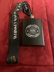 Whiskey Run Shot in the Dark Flask Neck Strap Whiskey Made Me Do It