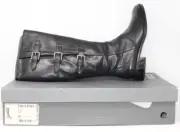 NEW Ecco Hobart Black Genuine Leather Tall High Boots Women's Size 42 (11-11.5)