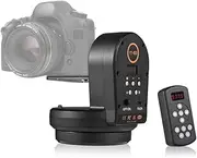 Motorized Pan Tilt Head 2-axis Panoramic Head Electric PTZ Ball Head 1kg/2.2 Load Capacity 7 Levels Adjustable 360°Rotatable with Remote Control 1/4in Screw for Vlog Live Streaming Black One Size