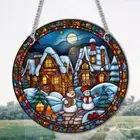 Christmas Window Sun Catcher Creative Window Wall Hanging Ornaments Waterproof
