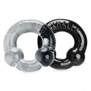 Oxballs Ultraballs 2- Piece Cockring Set Black & Clear