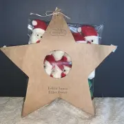 Mud Pie Christmas Felted Santa And Pom Pom Vase Filler