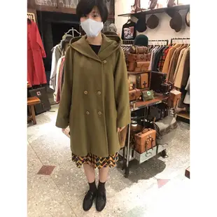 古着┋comme ca du mode 日本製喀什米爾羊毛大衣 香蕉貓