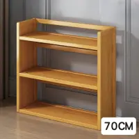在飛比找momo購物網優惠-【189號倉】開放式木質桌上型書櫃三層式/70cm(書櫃 書