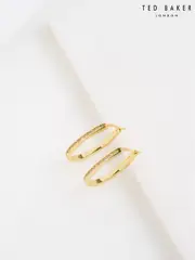 Ted Baker Gold Tone Shivanna: Crystal Shimmer Hoop Earrings (H79883) | $111