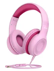Mpow Kids Headphones with Microphone, Foldable Kids Headphones with Cord, Headphones Kids,85/94dB Volume Limit Kid Headphones with Stereo,Kids Headphones for School Girls Boys Toddler Airplane Tablet