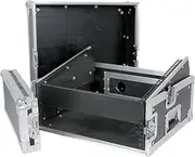 19" Combo Flightcase - 2U + 8U, Silver, Citronic | 19 Inch DJ Combo Flight Case | 8U Mixer & 2U Amplifier Rack Case