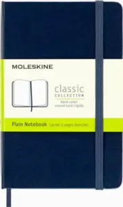 NEW/RRP$34.99 MOLESKINE Pocket Sapphire Blue Hard Cover Plain Classic Notebook