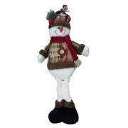 Christmas Santa Ornaments Plush Snowman Standing with Scarf