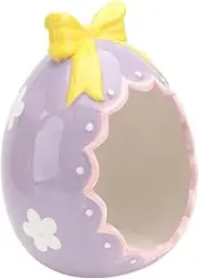 Happyyami 1Pc Purple Ceramic Easter Decor for Home Adornment for Easter Decoration and Hamster Nest Lightweight and Durable for Spring Themed Decor