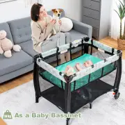 Costway3-in-1 Baby Portacot with Detachable & Adjustable Net