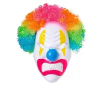 Light-Up Angry Clown Plastic Mask