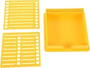 HOMSFOU Card Rack Display Stand Memo Pad Holder Paper Holder for Reminders Desk Organizer Sturdy Plastic Compact