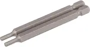 Draper 64320 3mm 1/4" Hex Hexagonal Insert Bit 75mm Long (2 Piece)