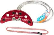 Amagogo Anchor Point Hardware Reusable Heavy Duty Practical Fixed Point with Two Hanging Rings for Rock Climbing Hiking High Worker
