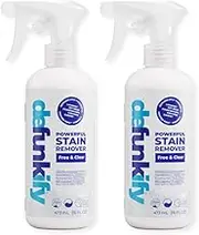 Laundry Stain Remover Spray, 16oz (2-Pack). 'Free & Clear' Stain Remover & Spot Treater Prewash Detergent for Clothes, Carpet & Gear. 'ProvenSafe' Cleaning Spray for Pets, Kids & Sensitive Skin