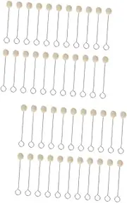 TEHAUX 2sets Wool Daubers Set Metal Handles for Leather Dye Dauber Brushes with Fabric Medium 25pcs*2