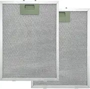 Cooker Hood Filter Replacement, 2PCS Aluminum Alloy Universal Hood Filter, Rustproof Dust and Smoke Proofing Filter for Kitchen (26 x 23cm)