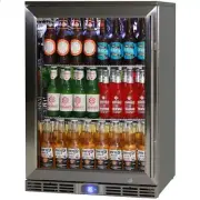 New Rhino Alfresco Bar Fridge Glass Door Outdoor Rated 129L