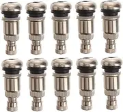 Mobestech 10pcs Bolt-in Valve Stems Metal Construction for Truck Car Tyres No Air Leaks