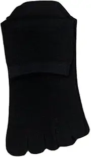 [pants & sox] Ankle Toe Socks 6 Pairs of Set Cotton Five Finger Socks Black 6-11