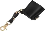 KICHOUSE Camera Film Keychain Bag Compact Storage Pouch for Travel Outdoor Use Lightweight Black PU Case with Hook Attachment for Photographers