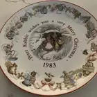 Wedgwood Beatrix Potter Christmas Plate 1983 Peter Rabbit In Box~England