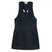[GANNI] Botanical Jacquard Tie Strap Midi Dress